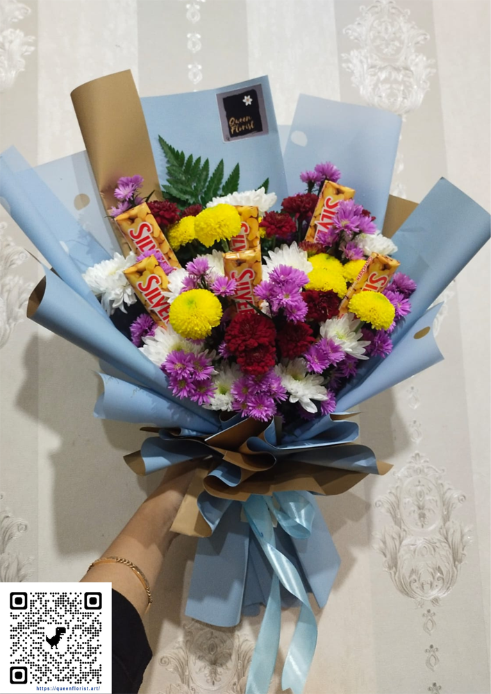 Bouquet Fresh Flowers  Coklat (Medium)